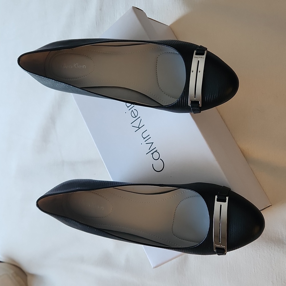 Calvin Klein Lizard Black Wedge